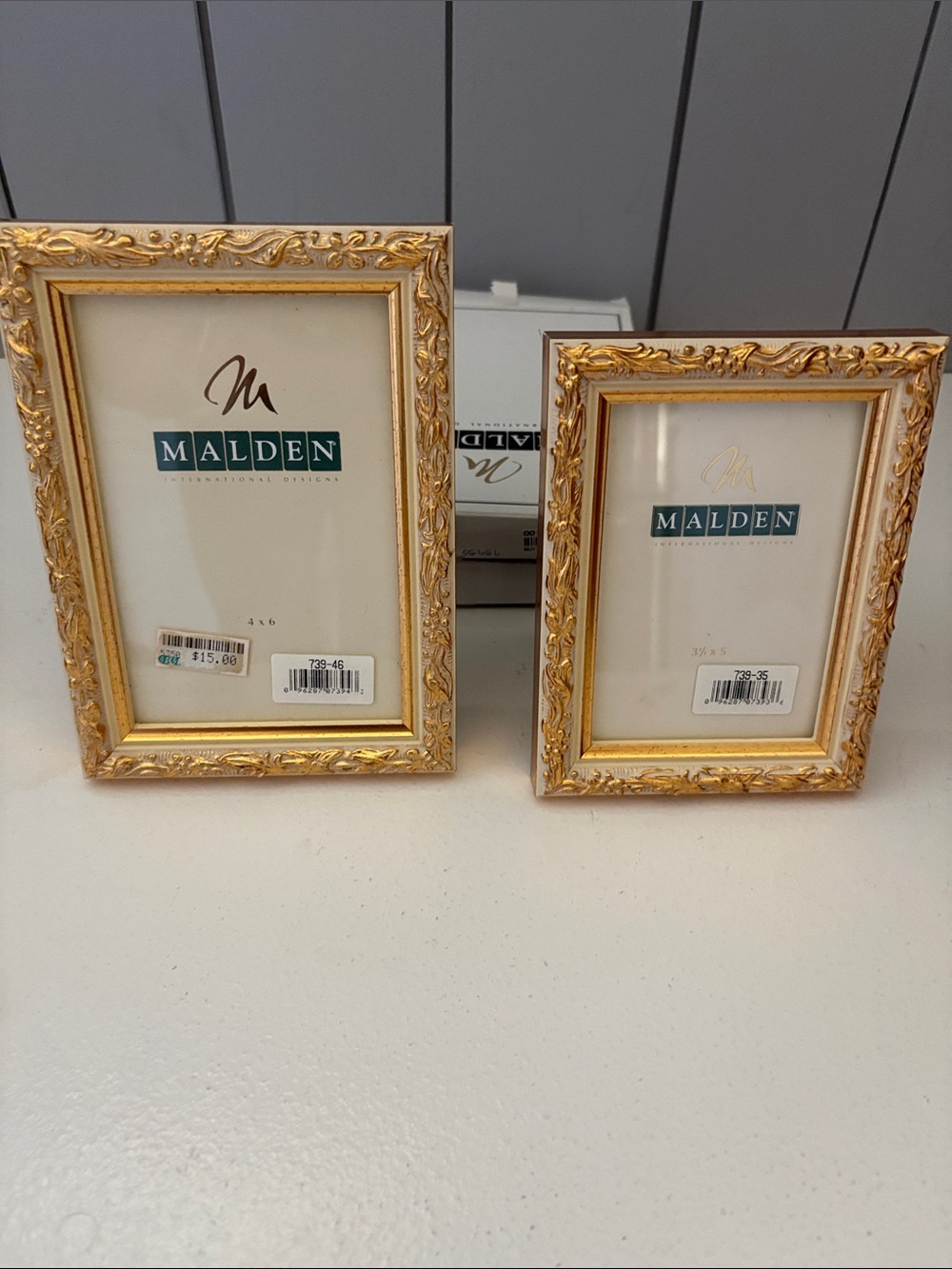 Malden Gold Ornate Pair of Decorative Picture Frames